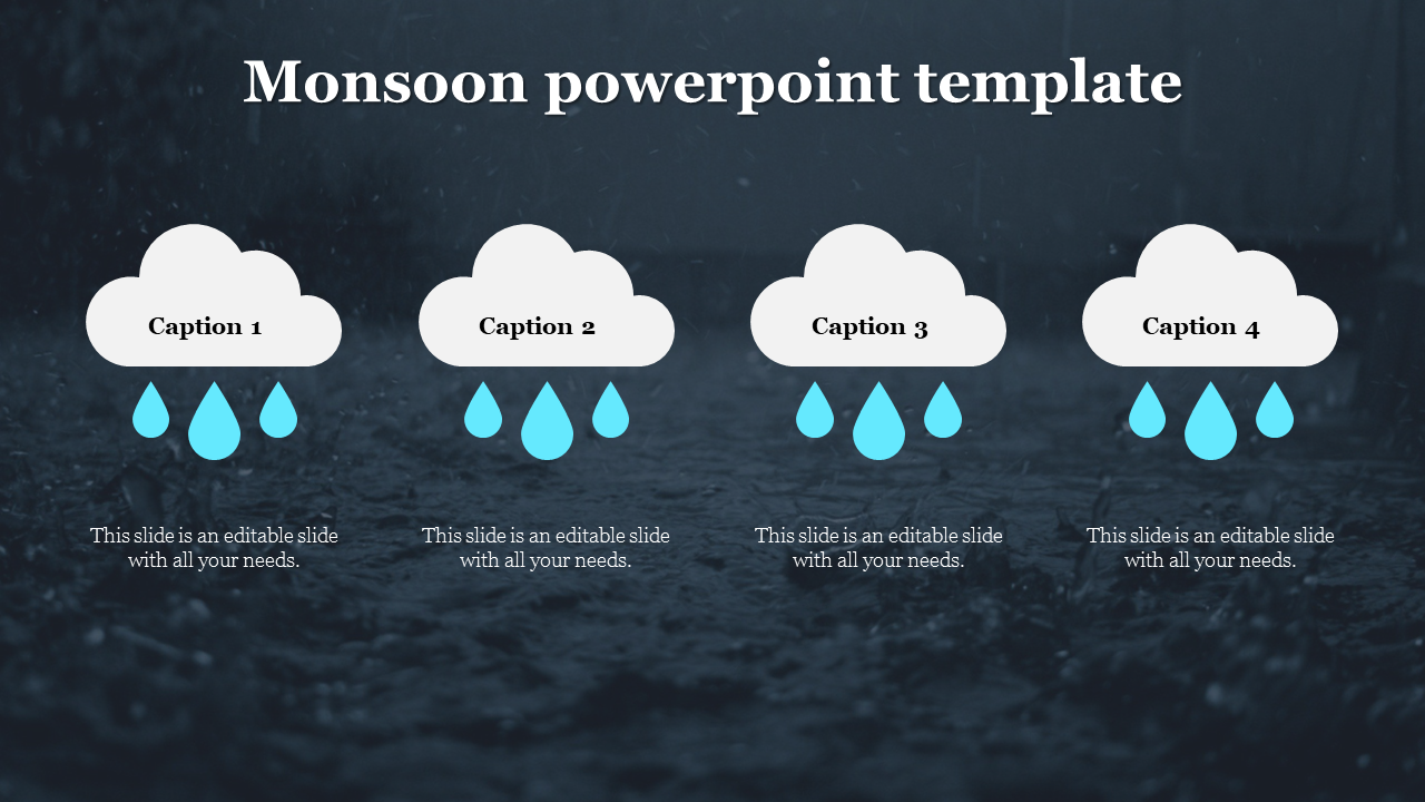 Creative monsoon powerpoint template